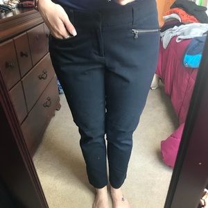 Navy ankle pants